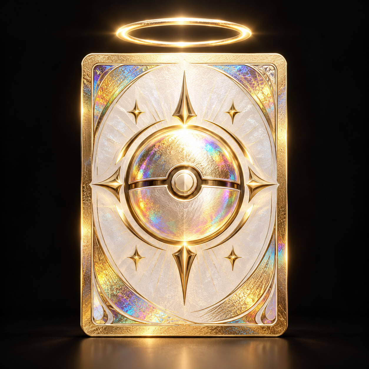 PokeGrail golden holographic card and halo